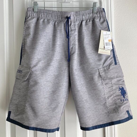 U.S. Polo Assn. Men's swim shorts Gray Navy NWT size Small - Picture 3 of 7
